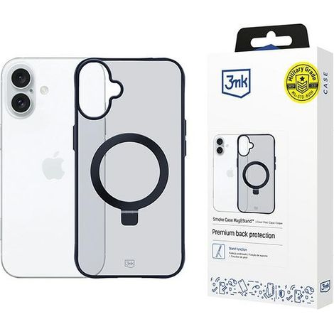 Funda con soporte MagSafe 3MK para iPhone 16 Plus, color negro