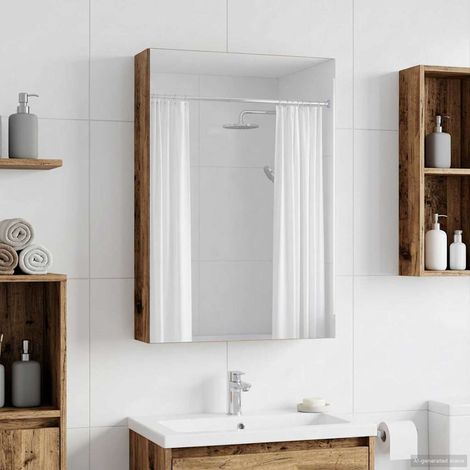 vidaXL Armoire Miroir de Salle de Bain Bois ancien 40 x 10,5 x 60,5 cm (1/5)