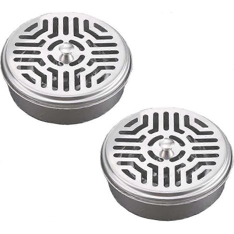 Lot de 2 supports spiralés en acier inoxydable pour spirales anti-moustiques, pour la maison, le jardin, le camping, la pêche, les voyages, etc. (1/5)