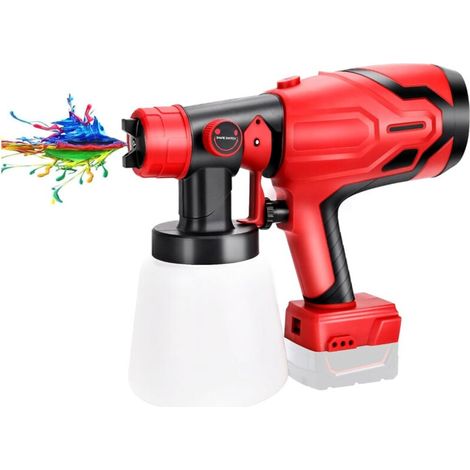 Pistolet a Peinture, Batterie système de pulvérisation Compatible avec Milwaukee M18 avec raccords de Nettoyage et de soufflage (1/4)