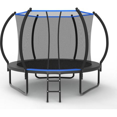 Trampoline rond 305 cm avec filet de sécurité et échelle, certifié EN 71-14 et CE, extérieur pour enfants et adolescents (1/5)