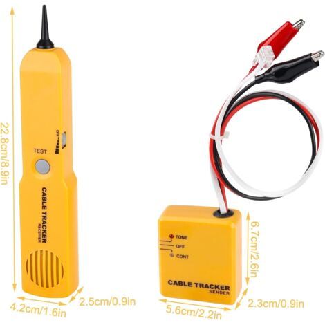 NALOOKAMIC  Testeur de Circuit et Traceur de Fils - Générateur de Tonalité, Test Continuité pour Câbles Réseau RJ-11 & Plus