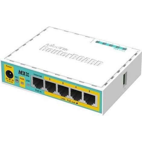 MikroTik RouterBOARD hEX PoE lite con RB750UPR2 (1/4)