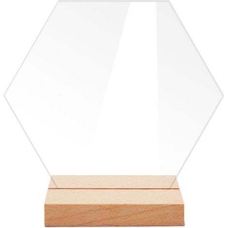 panneaux De Table Hexagonaux En Acrylique - Avec Base - Petits, Panneaux De Table De Mariage, Panneaux De Table, Cocktail Diy, Panneaux De Sige (1/5)