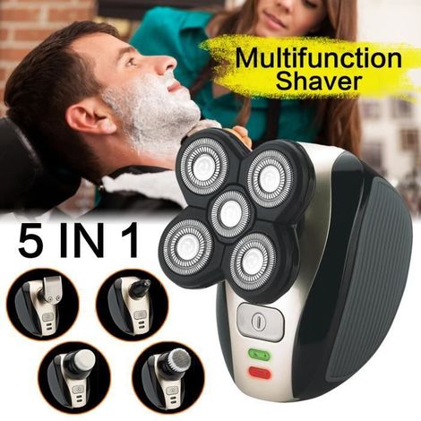TEMPSA 5 en 1 4D Rasoir Électrique Tondeuse à Cheveux Rechargeable AC 110-220V (1/4)