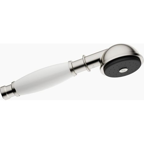 Doccetta in metallo Dornbracht Madison con manico in porcellana (bianco), 28002970, colorazione: Platino Opaco - 28002970-06