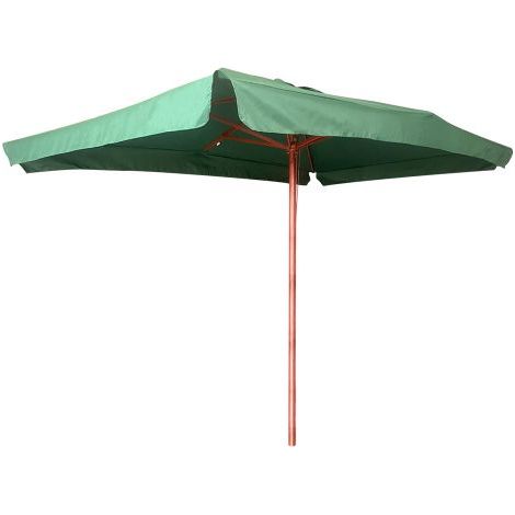 OMBRELLONE RETTANGOLARE IN LEGNO mt 2 x 3 - palo mm 48 - 6 stecche - verde