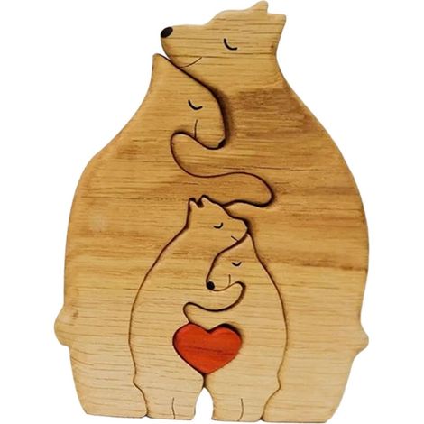 Statue familiale de trois ours Statue d'animaux FAMILLE DE 5 PERSONNES 4 PERSONNES (1/4)