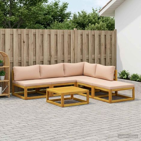 vidaXL Sofa Set 6 pcs Natural Solid Acacia Wood (1/5)