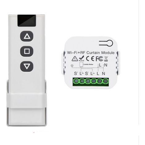 Module Volet Roulant Sans Fil Interrupteur Sans Fil pour Volets RoulantStores Composé dune Télécommande RF Module Récepteur Max 100m de Portée (1/3)