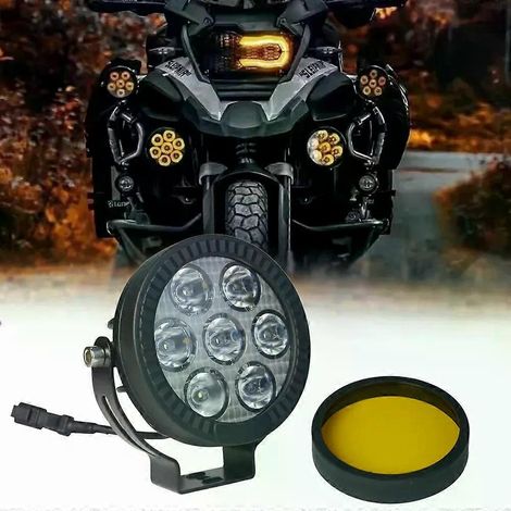 Projecteur de travail à 45 LED, antibrouillard et feu de route pour BMW R1200GS, R1250GS, F800, F850, F900, moto, SUV, quad, SSV et camion. (1/5)