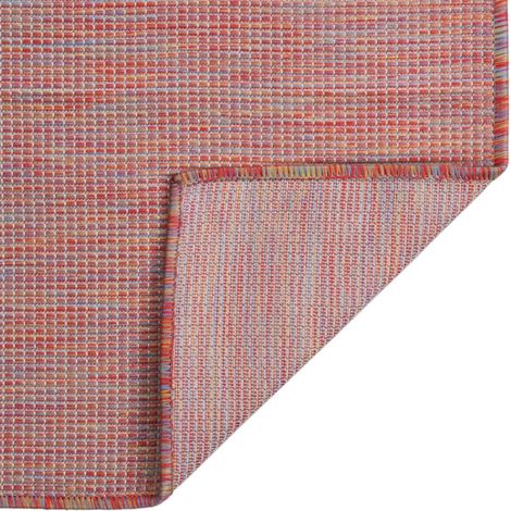 Maison Exclusive - Outdoor-Teppich Flachgewebe 80x150 cm Rot (1/5)
