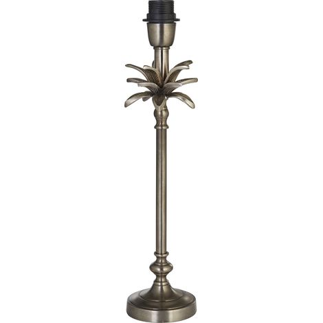 Lampada Da Scrivania Classico Palma Ottone Cromo Senza Paralume 1 Luce E27 (1/3)