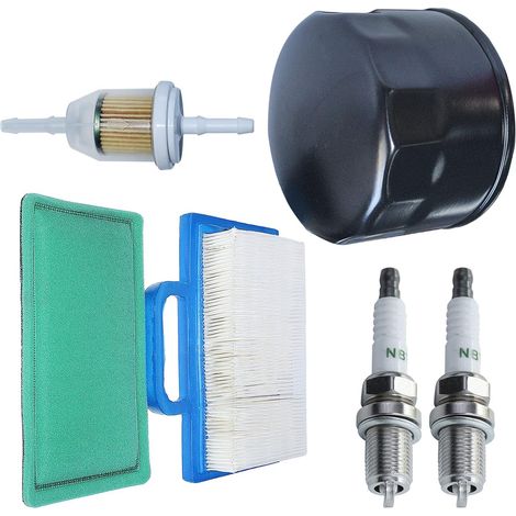 Filtre à air GY21056 Adefol, Filtre à huile AM125424, Filtre à carburant AM116304 pour John Deere LA120 LA130 LA140 LA150 L120 LA135 LA145 D130 D140 Kit d’entretien de tondeuse à gazon Pièces (1/5)