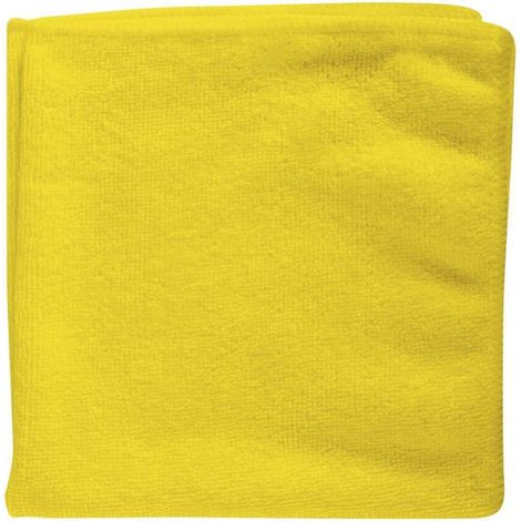Paquet de 5 lavettes microfibres 38 x 38 cm jaune (1/2)