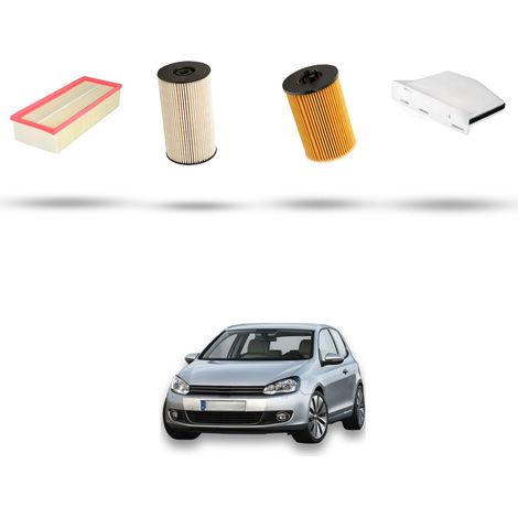 Kit tagliando 4 filtri compatibile con Vw Golf VI (5K15,5J5,5M1,517,521) 2.0 TDI 110kw Dal 2013 (1/5)