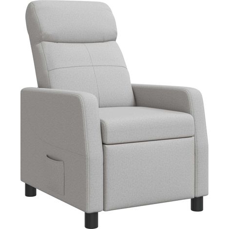 Fauteuil inclinable Gris nuage Tissu vidaXL (1/5)
