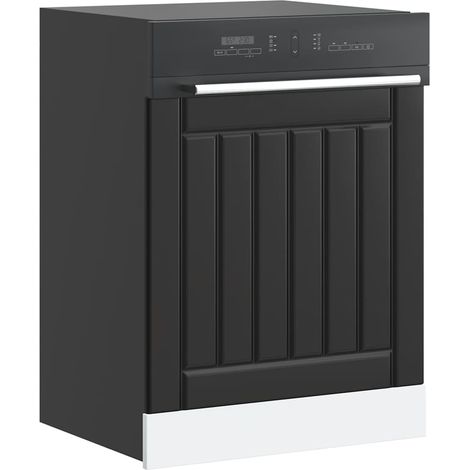 Geschirrspülerblende Lucca Schwarz Holzwerkstoff (1/5)