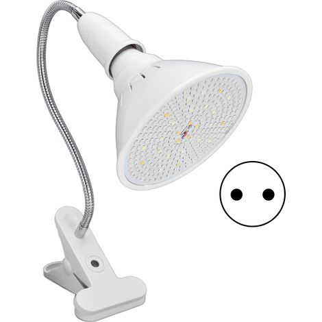 Lampe de Culture 290 LED Rouge Bleu Blanc Chaud, Spectre Complet 360° Rotative avec Pince, 110‑240V Prise EU (1/5)