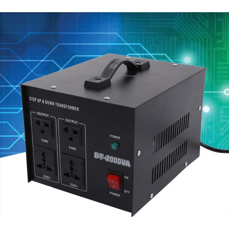 DT-2000VA 2000W Leistungstransformator, 110V auf 220V Aufwärtstransformator, 220V auf 110V Abwärtstransformator, Europäischer Standardstecker, 110V/220V (1/5)