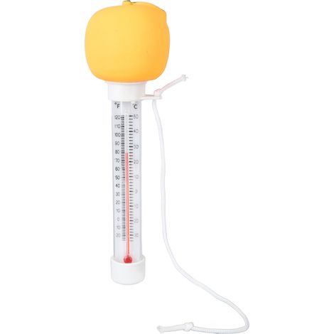 Thermomètre flottant pour piscine - Forme orange décorative et précise pour mesurer la température de l'eau (1/5)