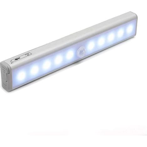 1 Lampes LED, Sans Fil, Rechargeable par USB, Aimanté, Détecteur de Mouvement, Portable. Lumière de Placard, Baladeuse de Secours, Veilleuse Enfant Lumière salon éclairage couloir.