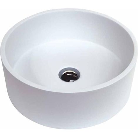 MOSAVIT RADA Lavabo Sobre Encimera De Solid Surface Blanco - ref: MSV-RADAW