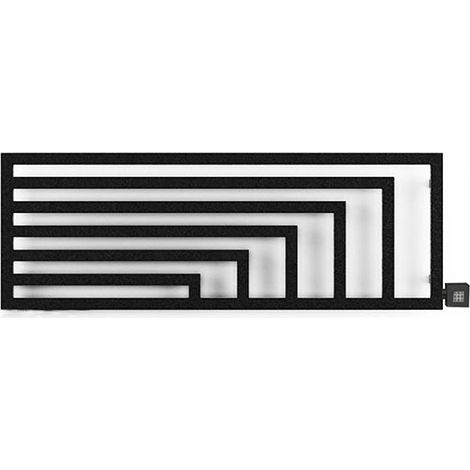 Elektrischer Heizkörper, schwarz - (HxL) 360x1140 mm - 400 Watts - 400 Watt - ANG360-1140HE2N