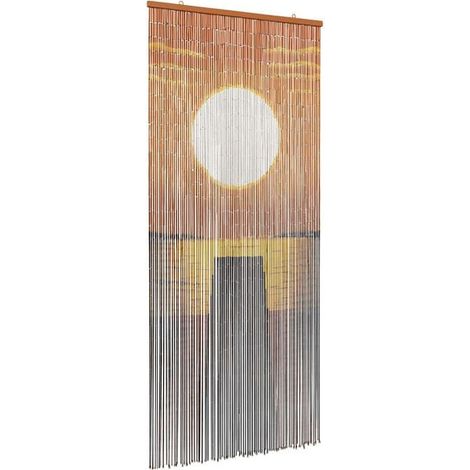 Rideau moustiquaire coloré pour porte, 200 x 90 cm, en bambou. (1/5)