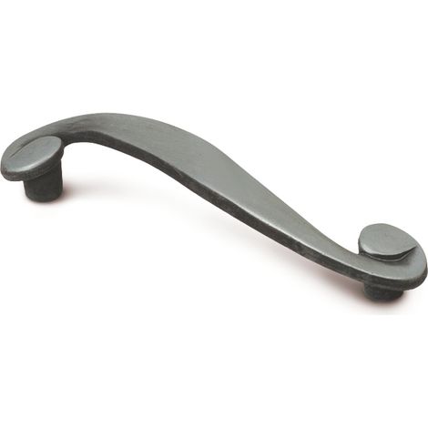Asa en zamak con acabado plata, dimensiones: 115x25x23mm, entrepuntos: 96mm -