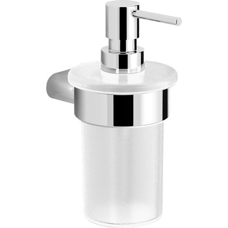 Swiss Aqua Technologies Simply R Wandseifenspender aus Milchglas, Chrom (SATDSIMR99)