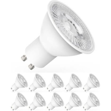 Lot de 10 spots LED GU10, MR16, ampoules 5W pour un éclairage parfait [Classe d'efficacité énergétique D] (1/5)