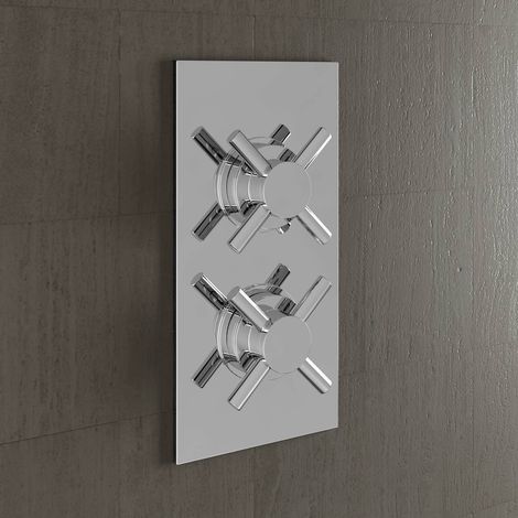 Two Valve 3 Way Concealed Valve Inc Plate - Cross (1/5)