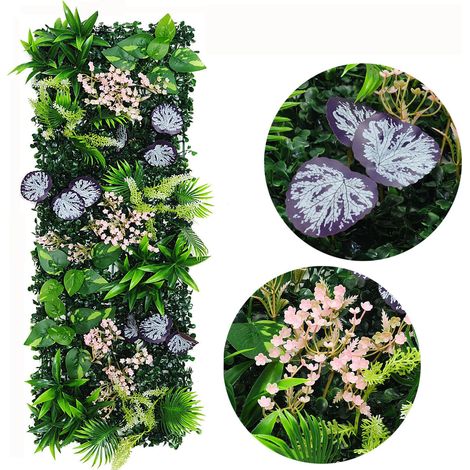 Parete Vegetale Artificiale Decorativa – Pianta da Parete Sospesa a Striscia, Decorazione Murale 3D per Soggiorno, Ufficio o Interni (1/2)