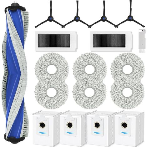 Accessoires pour ECOVACS DEEBOT X5 Omni Robot Aspirateur, Pièce de Rechange pour ECOVACS X5 Pro avec 1 Brosse Principale, 2 Filtres HEPA, 6 Serpillère, 4 Sac à Poussière, 4 Brosses Latérales (1/5)