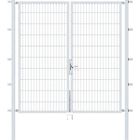 ALBERTS Doppeltor Flexo, feuerverzinkt, lichte BxH2000x2000, PF60x60/2500mm (1/3)