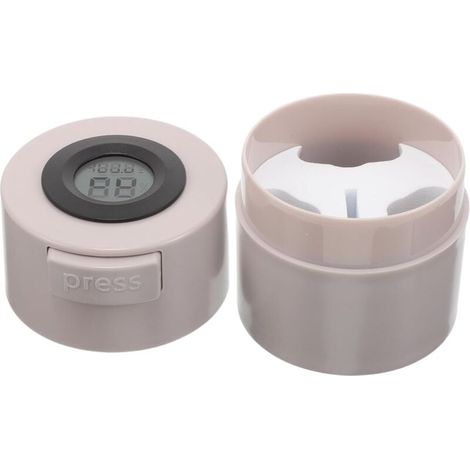 Pot de Rangement pour Colle à Faux Cils Gris avec Contrôle Température et Humidité, Récipient Hermétique à Pression pour Extensions de Cils, Doseur Précis, Usage Professionnel (1/5)