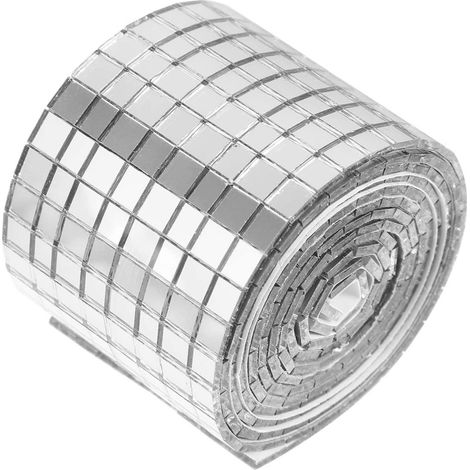2 rotoli di adesivi per mosaico a specchio, pietre per mosaico in vetro a specchio, adesivi autoadesivi per mosaico a specchio (per lavori creativi), 100x4 cm (1/5)
