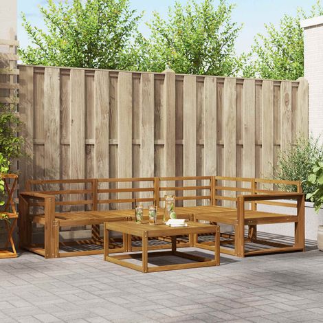 vidaXL  Outdoor Sofa Set  5 pcs Natural Solid Acacia Wood