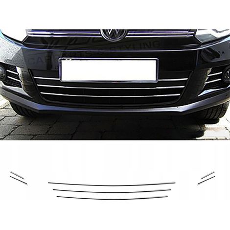 Bandes de réglage chromées pour calandre VW TIGUAN 5N (1/5)