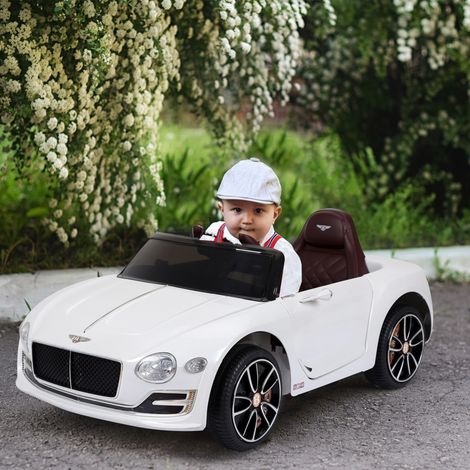 Kinderauto Bentley GT lizenzierte Kinderfahrzeug Elektroauto mit Fernbedienung 2 x 390 Motoren Kinder Weiß 108 x 60 x 43 cm (1/5)