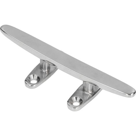 Taquets de bateau en acier inoxydable 316 poli miroir, à base ouverte plate, pour quais et yachts (1/5)