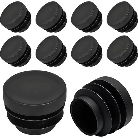 Bouchons à Lamelles Ronds 25mm Embouts Ronds en Caoutchouc pour Pieds de Chaise, Tubes Métalliques, Canapés, Tables et Étagères Protection Sol 10 Pièces (1/5)