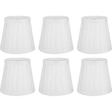Abat-jour en tissu moderne - Lot de 6 - Pour lampes de bureau, suspension ou murale - Interface E14, diamètre 14mm (1/5)
