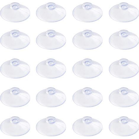 20 Pack Ventouses Transparentes Ventouses en Plastique PVC de 2 cm sans Crochets pour la décoration et l'organisation de la Maison (1/5)