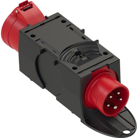 Unitec CEE-Adapter Übergangs-Steckvorrichtung PCE 16A/32A IP44 5-polig schwarz/grau CEE Adapter
