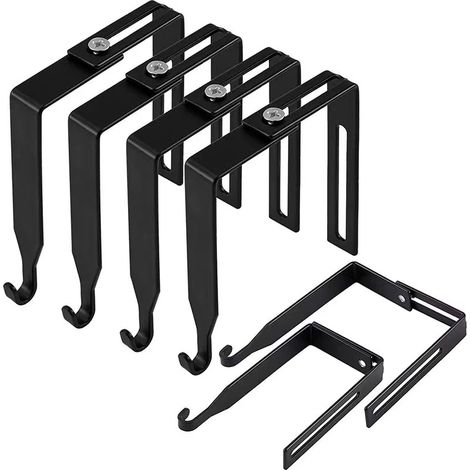 6-teiliges verstellbares Trennwandhaken-Set aus Metall (1/5)