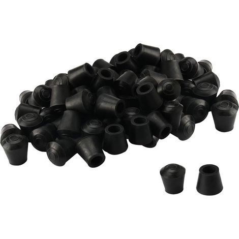 50pcs Embout Pied Chaise Bouchon Tampon Capuchon Protection Jambe Meuble Plancher en Caoutchouc 12mm Diamètre Intérieur (1/5)