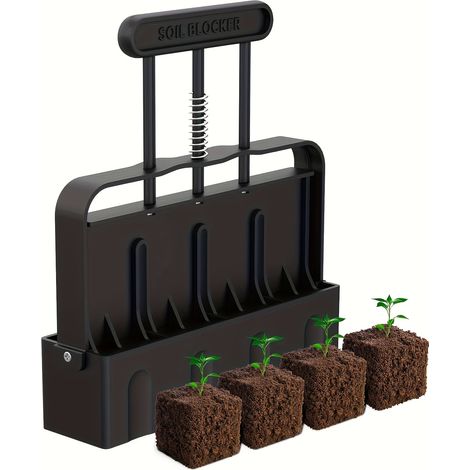 Moule manuel pour blocs de terre - un outil de jardinage adapté à la germination des graines et à la culture des plantes. (1/5)