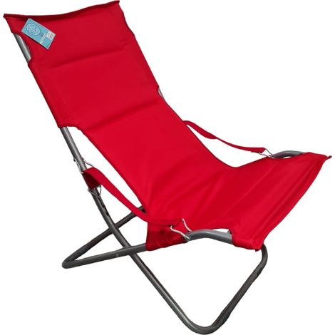 Sedia canapone pieghevole imbottito regolabile da giardino balcone e spiaggia Nido -  Red